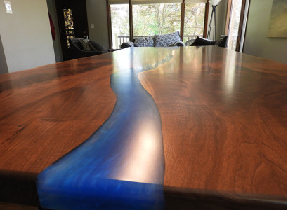 Esstisch Design Tisch Moderne Tische Meer Ozean Fluss Möbel 220x90 Epoxid Harz