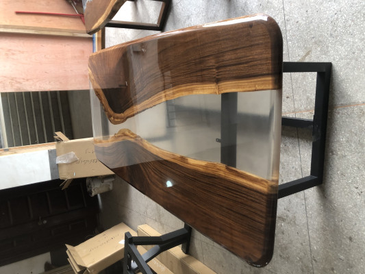 Tische epoxid harz esstisch holz massive möbel wasserfall epoxy tisch giessharz