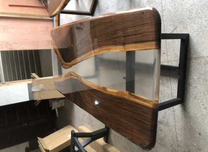 Tische epoxid harz esstisch holz massive möbel wasserfall epoxy tisch giessharz