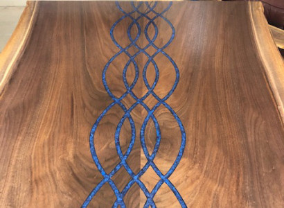 Fluss Tische Esstisch Design Tisch Moderne Meer Möbel 100x100 Epoxid Harz Ozean