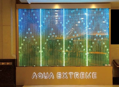 Trennwand Regal Schrank Wasserwand Säule Wände LED 90x300 Wasserwände Waterwall