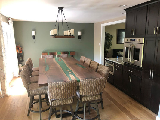 Esstisch River Table Massiv Tische 240x100 Flusstisch Epoxidharz Meer Waterfall