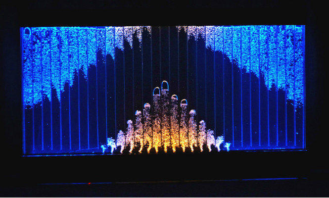 Moderne Trennwand Wasser Wände LED Wasserwand Dekorative Beleuchtete Wand