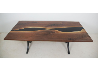 Epoxidharz Esstisch River Table Echtes Holz Massiv Tische 240x100 Flusstisch Neu