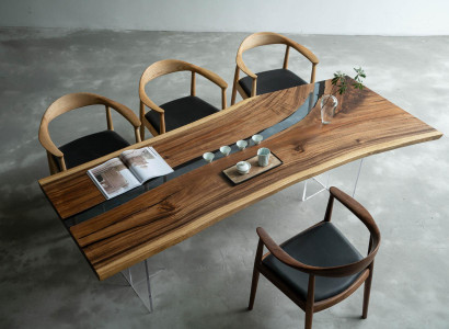 River Table Epoxidharz Couchtisch Massiv Tische 240x100 Flusstisch