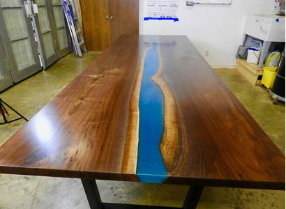 Epoxidharz Esstisch River Table Massiv 240x100 Flusstisch Neu Echtes