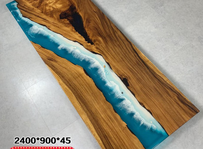 Moderne Tische Esstisch Design Tisch Harz Meer Fluss Möbel 240x90
