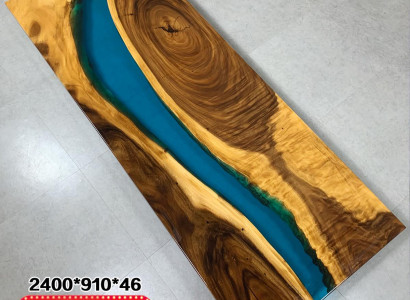 Echtes Holz Wasserfall Tisch Epoxid Harz Esstisch Tische Epoxy Massive