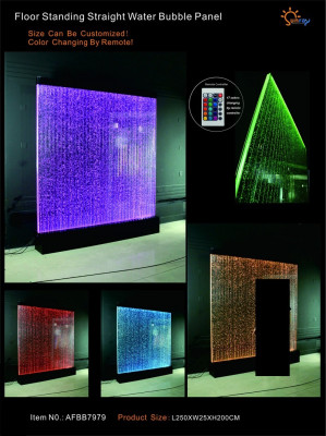 Wandpaneel Trennwand Wasser Wand LED Wasserwand Deko Design Beleuchtet