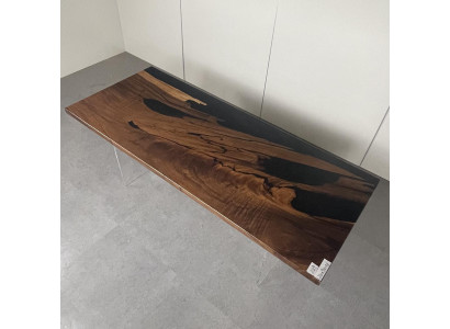 Esstisch Black River Table Echtes Holz Flusstisch 221x91cm Tische