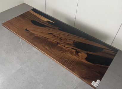 Esstisch Black River Table Echtes Holz Flusstisch 221x91cm Tische