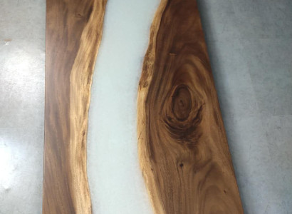 Epoxid harz esstisch echtes holz deko massive möbel wasserfall epoxy tisch