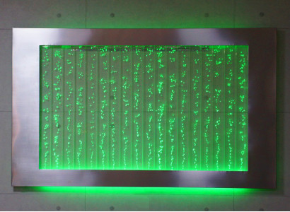Wandpaneel mit Wasserblasen LED Wasserwand Designer Wasser Bild