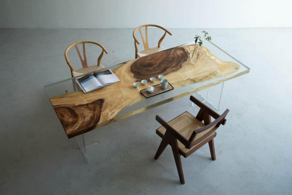 Epoxidharz Esstisch River Table Massiv Tische 200x90 Flusstisch Neu