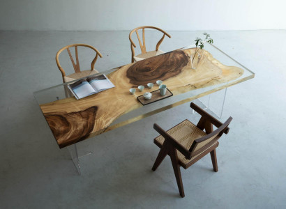 Epoxidharz Esstisch River Table Massiv Tische 200x90 Flusstisch Neu