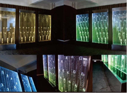 Wasser Wände Moderne Trennwand LED Wasserwand Beleuchtete Wand