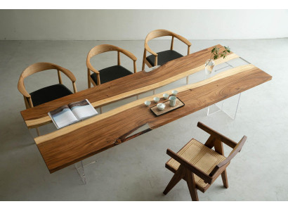 Esstisch River Table Massiv Tische 220x80 Flusstisch Meer Waterfall