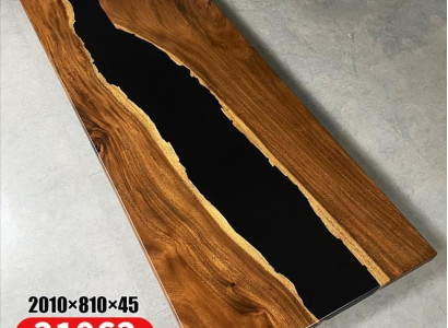 Esstisch River Table Massiv Tische 201*81 Flusstisch Echtes Holz Epoxidharz