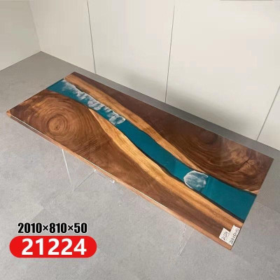 Epoxidharz Esstisch River Table Massiv 201x81 Flusstisch Neu Echtes Holz