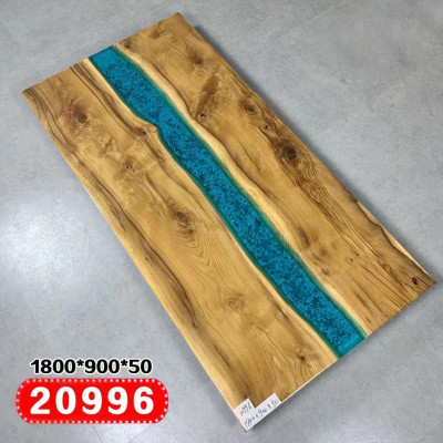 Echtes Holz Wasserfall Tisch Epoxid Harz Tische Esstisch Epoxy Massive