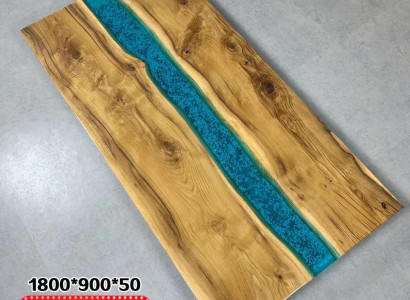 Echtes Holz Wasserfall Tisch Epoxid Harz Tische Esstisch Epoxy Massive