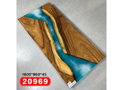 Luxus Tische Echtes Holz Epoxid Harz Fluss Tisch Schwarz Wasser Epoxy