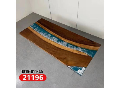 Echtes Holz Wasserfall Tisch Epoxid Harz Esstisch Epoxy Tische Massive