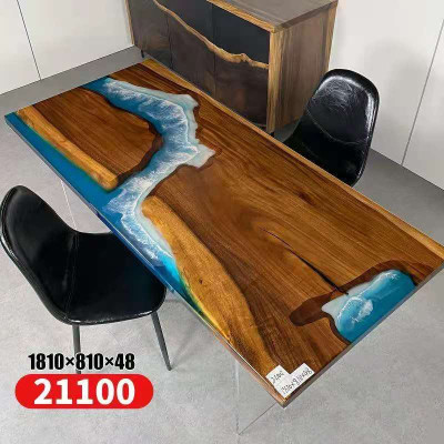 Tische Esstisch Design Tisch Moderne Meer Fluss Deko Möbel 181x81 Epoxid