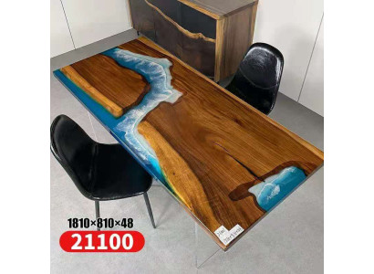 Tische Esstisch Design Tisch Moderne Meer Fluss Deko Möbel 181x81 Epoxid