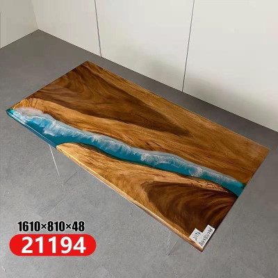 Esstisch River Table Echtes Holz Massiv Epoxidharz Tische 161x81 Neu