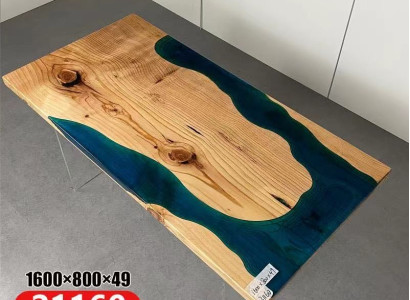 Fluss Tische Esstisch Design Tisch Moderne Möbel 160x80 Epoxid Harz