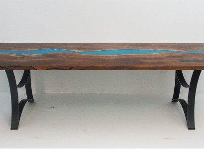 Maßanfertigung Tisch Epoxy Epoxidharz Resin Fluss Holz Echtes Preis 1qm Tische