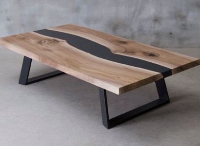 Epoxidharz tisch Holz Couchtisch Handarbeit Massive Wohnzimmer Möbel