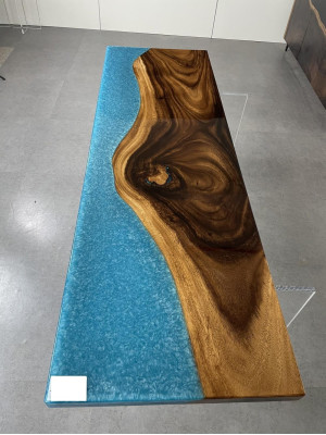 Epoxid harz esstisch echtes deko holz massive möbel wasserfall epoxy tisch