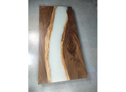 Wasserfall epoxy tisch giessharz esstisch epoxid harz echtes holz massive