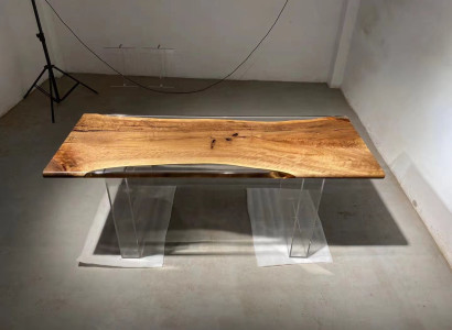 River Table Epoxidharz Couchtisch Massiv Tische 120x60 Flusstisch