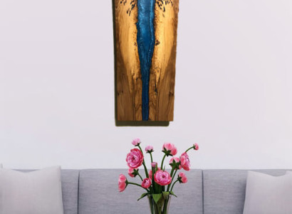 Wand Bild Epoxid Harz Gemälde Echtes Bild Handarbeit Wasser Fall Bild