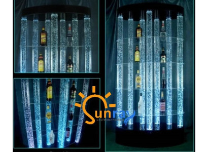 Designer Bar Empfangs Tresen Wasserwand Wassersäule Theke Regale