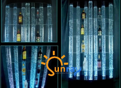 Designer Bar Empfangs Tresen Wasserwand Wassersäule Theke Regale