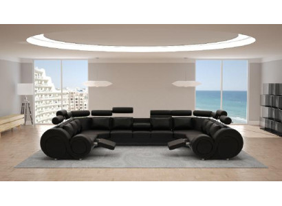 Designer Wohnlandschaft Eckcouch +USB Sofa Polster Ledersofa Sofas Neu Garnitur