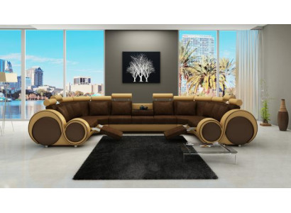 Ecksofa Wohnlandschaft Polster Couch Sitz Eck Garnitur Textil Leder Stoff XXL