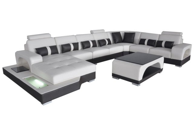 Ecksofa U Form+Couchtisch Modernes Polster Wohnzimmer Möbel Ecksofa Design Sofa