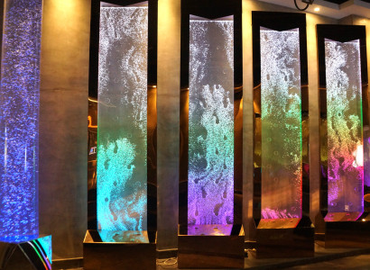 Trennwand Regal Schrank Dekorative Wasserwand Säule Wände Waterwall LED