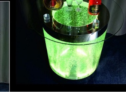 Tisch Led Bar Wasser Wand Bar Theke Regal Möbel Beleuchtete Couchtisch