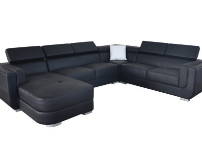 Designer Leder Polster Ecke Sofa Polster Eck Landschaft Zimmer Leder Sitz Big