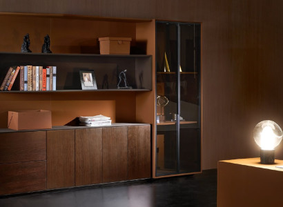 Bücher Akten Schrank Regal Wand Kanzlei Praxis Firmen Büro Möbel