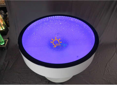 Runder Tisch Stehtisch Bar Rund Tische LED Wasser Spiel Beleuchtet LED