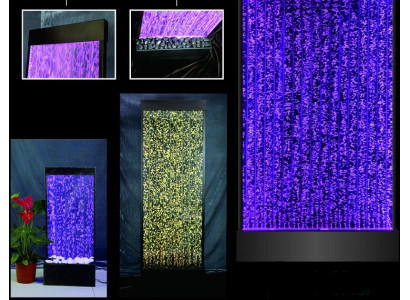 Trennwand Regal Schrank Wasserwand Säule Wände Waterwall LED 120x200