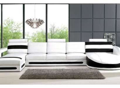 Wohnlandschaft Sofa mit USB Ecksofa Eckcouch Polster Garnitur Eck Ecke Sofas XXL
