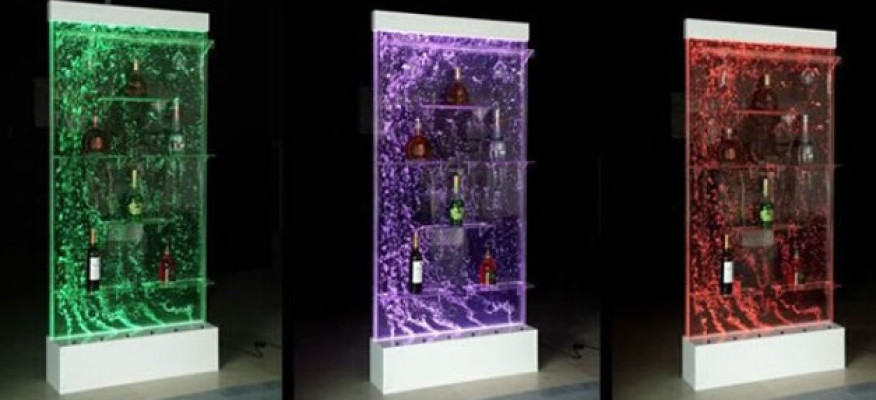 Regale Designer Beleuchtet Led Wasser Wand Bar Regal Säule Theke Wassersäulen